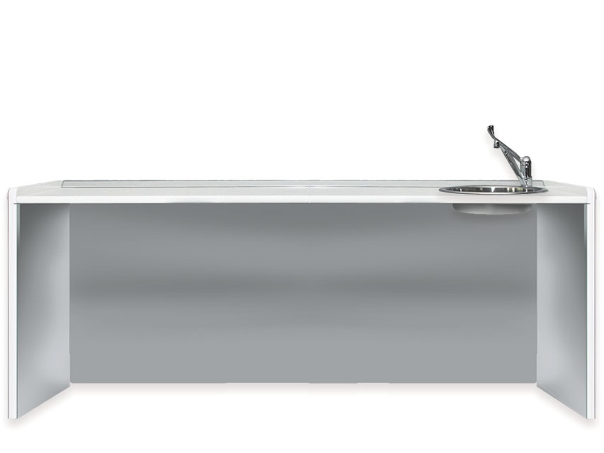 PIANO DI LAVORO 206 cm - lavello a destra