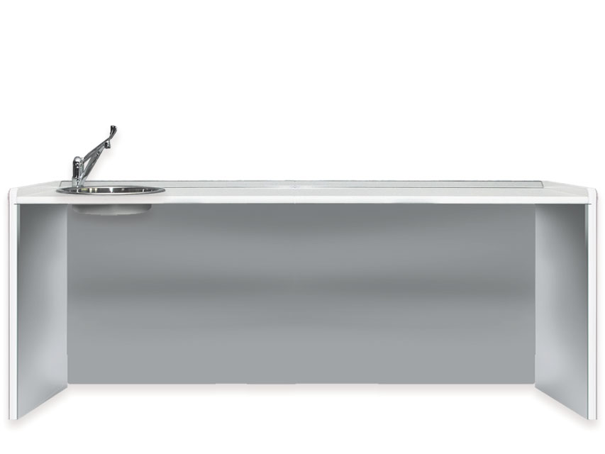 PIANO DI LAVORO 206 cm - lavello a sinistra