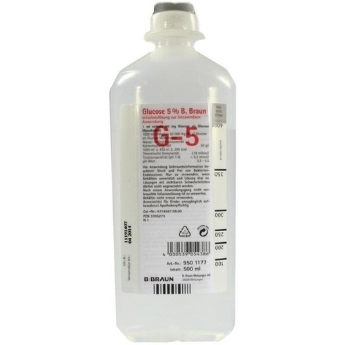 Glucosio 5% ecoflacone Plus  500 ml