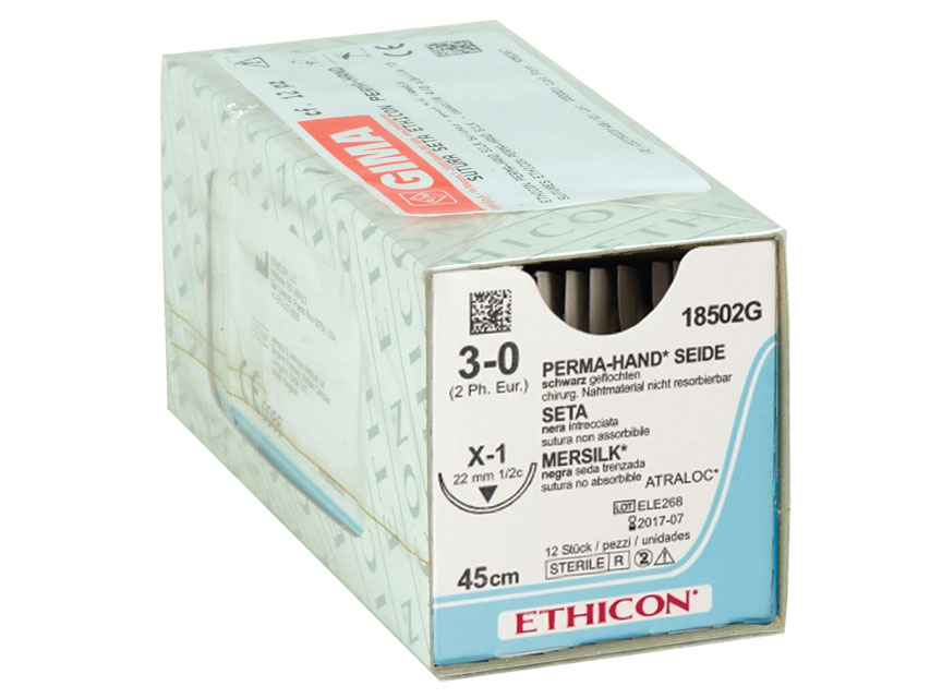 Sutura seta Ethicon Perma-hand - 3/0 ago 22 mm
