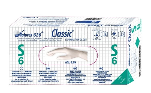 Guanti in lattice s/polvere Naturex tg. M DPI III /DM
