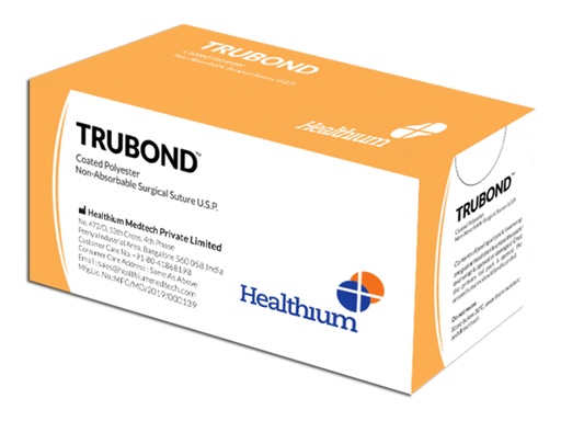 [GM-31512] SUTURA NON ASS. TRUBOND calibro 2, curva 1/2, ago 45 mm - 100 cm - verde
