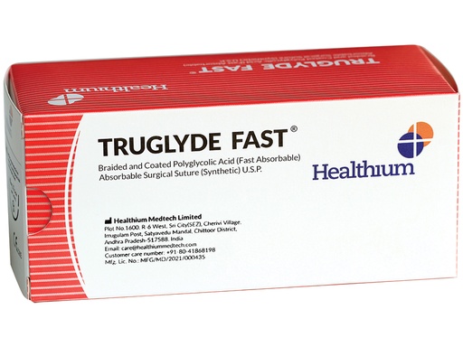 [22986] SUTURA ASS. TRUGLYDE FAST calibro 4/0, curva 3/8, ago 16 mm - 70 cm - incolore