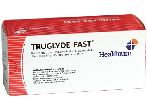[22981] SUTURA ASS. TRUGLYDE FAST calibro 2/0, curva 1/2, ago 35 mm - 75 cm - incolore