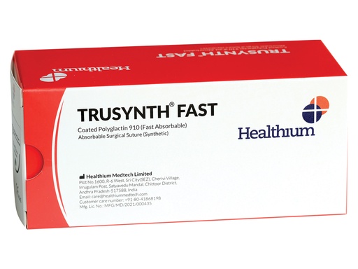[22913] SUTURA ASS. TRUSYNTH FAST calibro 3/0, curva 1/2, ago 17 mm - 70 cm - incolore