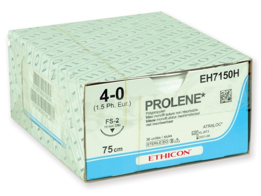[22320] SUTURA MONOFILAMENTO ETHICON PROLENE BLUE - 4/0 ago 19 mm FS-2 45 cm