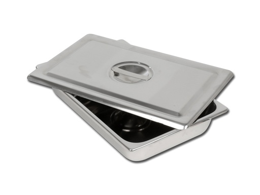 [26607] VASSOIO+COPERCHIO INOX 306x196x50 mm