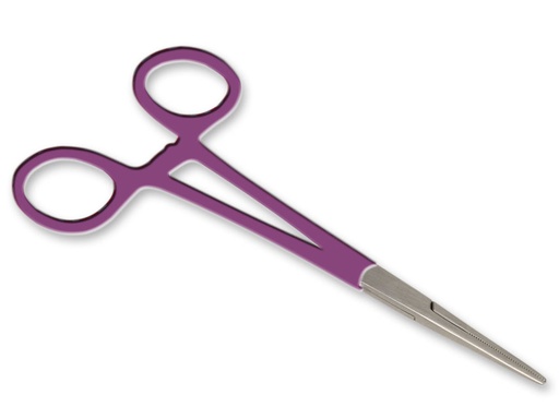 [20542] PINZA EMOSTATICA RETTA - anelli viola - 16 cm