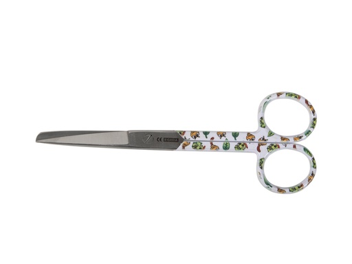 [GM-31881] FORBICI IN ACCIAIO INOX RETTE PUNTE ALTERNE - fantasia bruco - 14 cm