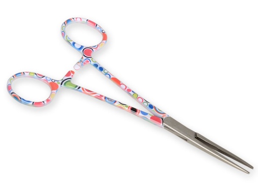 [20552] PINZA EMOSTATICA RETTA - fantasia bolle - 16 cm