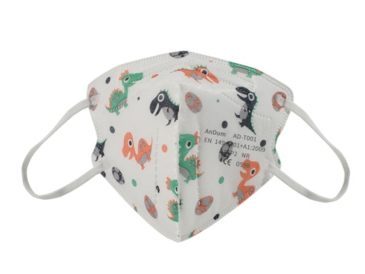 [20739] MASCHERINA FFP2 small - dinosauri - IT,GB,FR,ES,DE