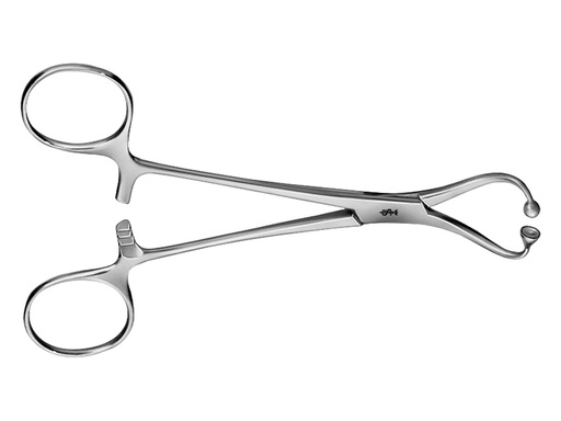 [39255] PINZA FISSATELI AESCULAP - curva - punte smusse - 14 cm - BF464R