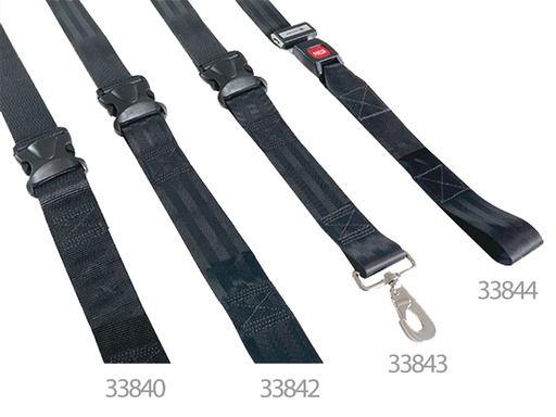 [33843] CINTURA DI SICUREZZA B8 - poliestere nero - estremità con gancio disponibile settembre 2024