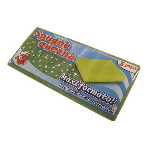 [DET05016] Spugna abrasiva accoppiata gialla/verde maxi