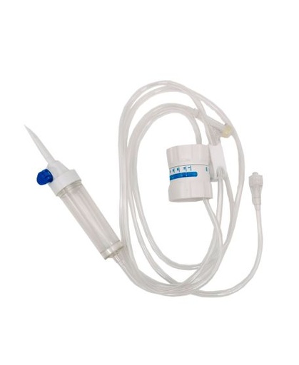 [DMM04162] Set per infusione con presa d'aria e regolatore di flusso a due scale
