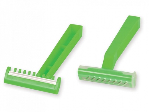 [DMM08029] Rasoi per tricotomia bilama verde
