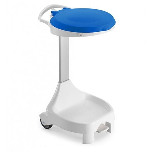 [DET06008] Carrello portasacco 120lt Smile W-70 con coperchio blu e pedale