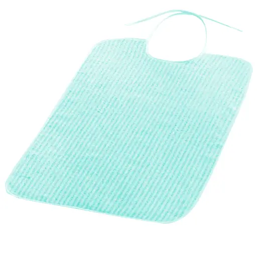 [IGP02052] Bavaglione in spugna rigata c/chiusura con lacci Venezia verde 45x75cm