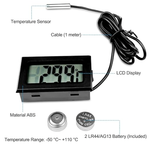 [MOR03006] Termometro da frigo digitale