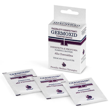 [MOR0359] Salvietta disinfettante per la cute con clorexidina GERMOXID
