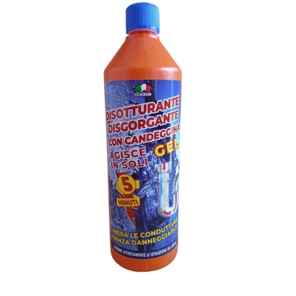 [DET01120] Disgorgante disotturante gel+candeggina lt.1