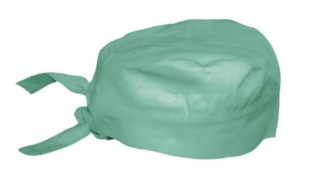 [ABB01602] Cappellino / cuffia chirurgica 100% puro cotone DM Classe 1 col.verde
