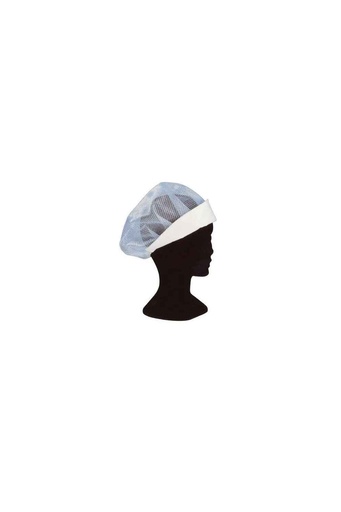 [ABB03192] Cuffia donna bianca in cotone con rete
