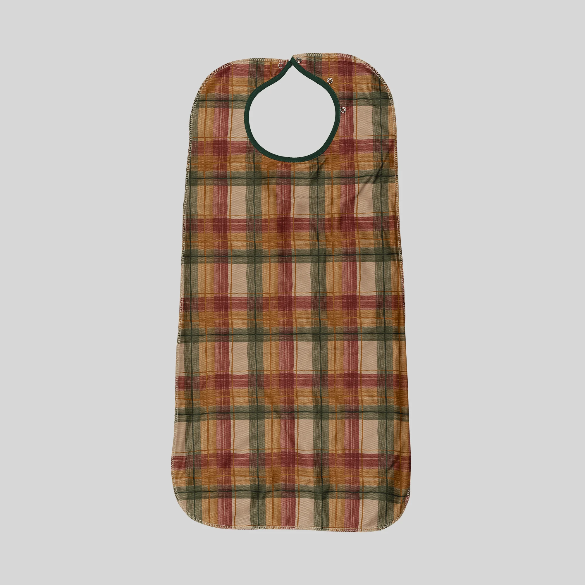 [IGP02037] Bavaglione galles impermeabile 44x90 c/bottoni a quadretti marrone