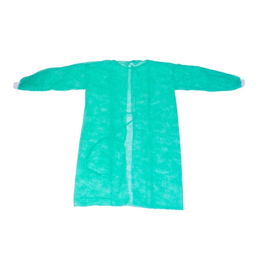 [MGI01144] Camice visitatore verde IsoGown con polsini in maglina taglia XL