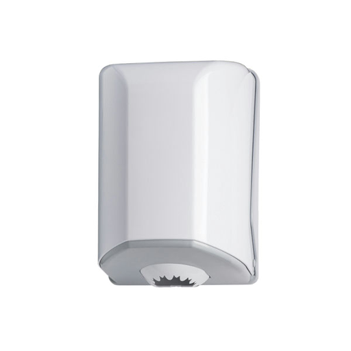 [MCP01100] Distributore di carta asciugamani a srotolamento centrale in abs bianco mod. Wave