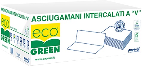 [MCP01023] Asciugamano piegato a v carta ecologica