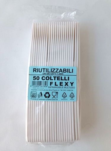 [MCP03058] Coltello Flexy PP colore bianco infrangibile