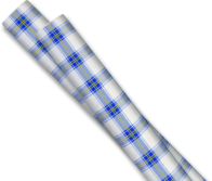 [MCP03013] Tovaglia idro politenata decorata scozzese blu 1 x 1 mt cartene sopra
