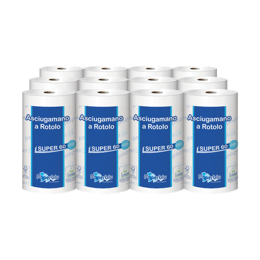[MCP01019] Rotolo asciugamano maxi 60 metri pura cellulosa 2 veli
