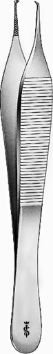 [BD512R] PINZETTA DISS.ADSON MORS.STRI.1x2 DENTI 120MM