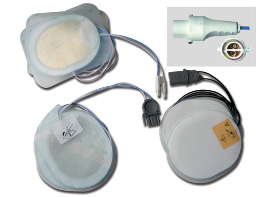 [33577] PLACCHE COMPATIBILI per defib. AgilentH.P., Laerdal vedere anche 55022