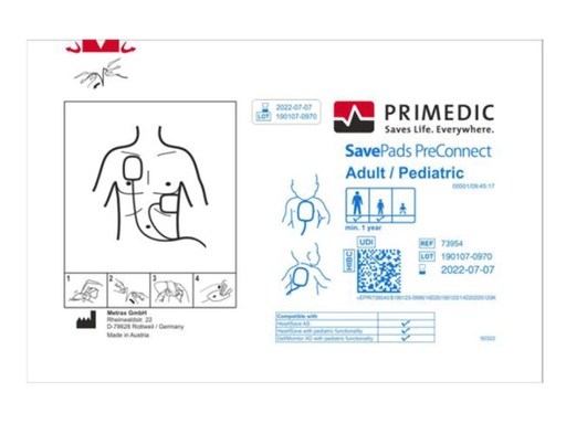 [35392] SAVE PADS per oltre 8 anni, oltre 25 kg per HeartSave da S.N. 739XXXXXXX