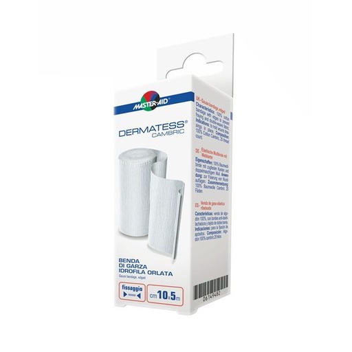 [DMM01123] Benda di garza orlata Dermatess Cambric cm 10 x 5 mt
