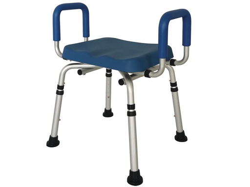 [42905] SGABELLO DA DOCCIA PU con braccioli
