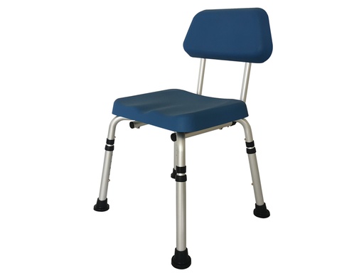[GM-28677] SEDIA DA DOCCIA con schienale e sedile in PU  portata 136 kg