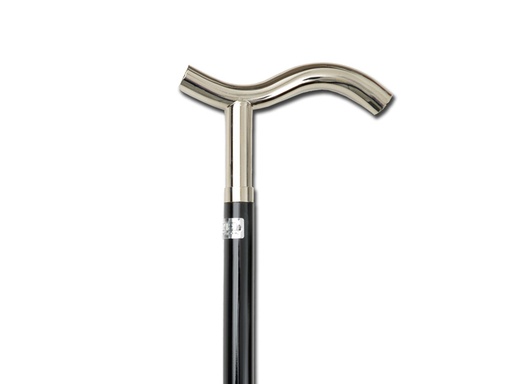 [27769] BASTONE IN LEGNO "LEONARDO"  metallo  manico a T