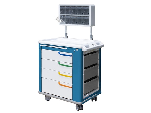 [45713] CARRELLO MEDICAZIONE standard  bianco/blu