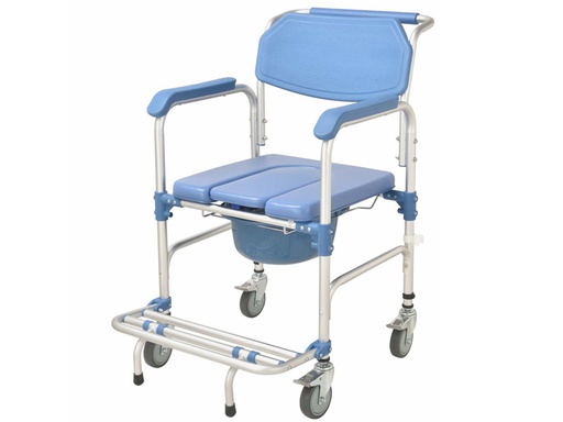 [43196] SEDIA A ROTELLE COMODA BLU