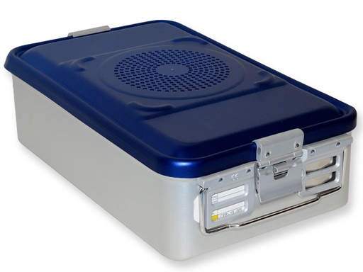 [37081] CONTAINER CON FILTRO medio h135 mm  blu forato