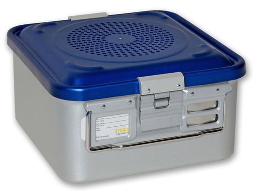 [37032] CONTAINER CON FILTRO piccolo h150 mm  blu forato