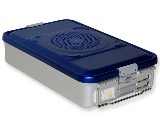 [GM-29298] CONTAINER CON FILTRO medio h100 mm  blu forato