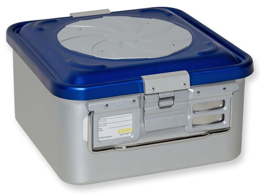 [37182] CONTAINER CON VALVOLA piccolo h150 mm  blu forato
