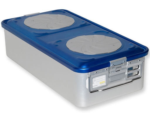 [37282] CONTAINER CON VALVOLA grande h150 mm  blu forato