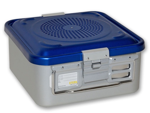 [37031] CONTAINER CON FILTRO piccolo h135 mm  blu forato