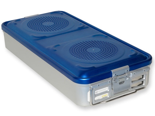 [37130] CONTAINER CON FILTRO grande h100 mm  blu forato